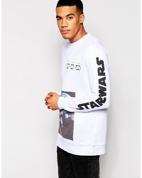 Star Wars Asos Brand Asos Longline Sweatshirt With Print