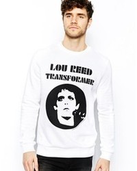 Asos Sweatshirt With Lou Reed Print White