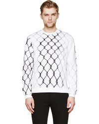 Carven Black White Faded Fence Sweatshirt