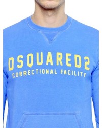 DSquared Logo Printed Washed Cotton Sweatshirt