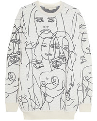 Stella McCartney Gary Hume Intarsia Cotton Blend Sweatshirt
