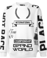 Love Moschino Racing Symbols Print Sweatshirt