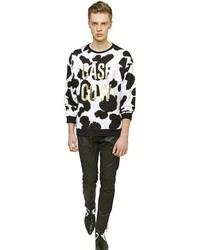 Moschino Oversized Cow Printed Cotton Sweatshirt