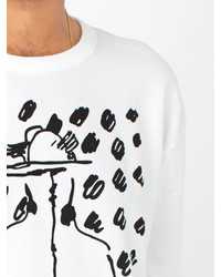 American Apparel Neomax Screen Printed Drop Shoulder French Terry Sweatshirt Hatted Man