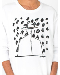American Apparel Neomax Screen Printed Drop Shoulder French Terry Sweatshirt Hatted Man