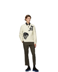 Alexander McQueen Off White Gothic Skull Sweater