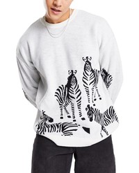 ASOS DESIGN Oversize Knit Sweater In White At Nordstrom