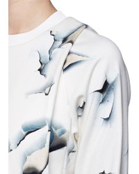 Nobrand Peeling Paint Print Jersey Sweatshirt