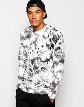 Marble discount print sweatshirt