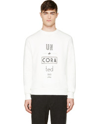 Undecorated Man White Black Logo Sweatshirt