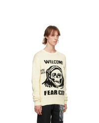 Mr. Saturday White Grim Fear City Sweater