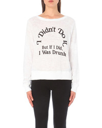 Wildfox Couture Wildfox Wasnt Me Cotton Jersey Sweatshirt