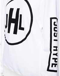 Hype X Asos Monotone Sweatshirt With Text Sleeves