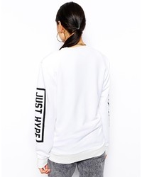 Hype X Asos Monotone Sweatshirt With Text Sleeves