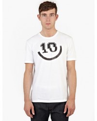 Maison Margiela 10 White Printed Cotton T Shirt