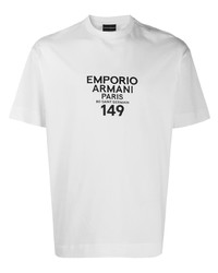 Emporio Armani Address Logo Cotton T Shirt