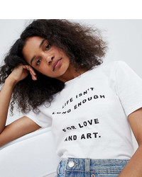 Adolescent Clothing T Shirt With Love And Art Slogan