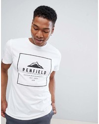 Penfield Alcala Box Logo T Shirt In White