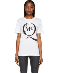 MCQ Alexander Ueen White Black Boyfriend Logo T Shirt