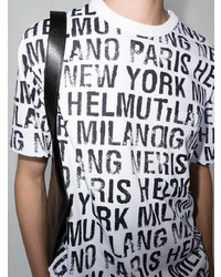 Helmut Lang All Over Logo Cotton T Shirt