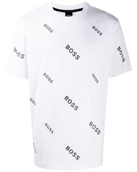 BOSS All Over Logo Print T Shirt