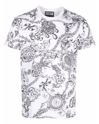 VERSACE JEANS COUTURE All Over Logo Print T Shirt