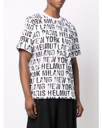 Helmut Lang Allover Logo Print T Shirt