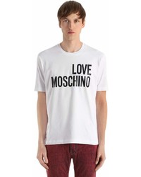 Love Moschino Allover The World Print Jersey T Shirt