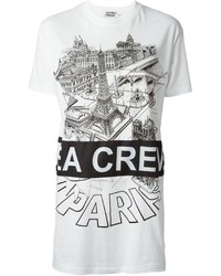 Andrea Crews Long Logo Print T Shirt