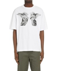 Acne Studios Angel Statues Graphic Tee In Optic White At Nordstrom