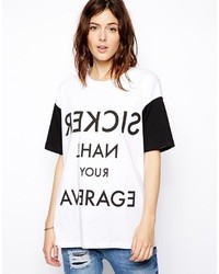 Asos T Shirt With Sicker Than Your Average Print Blackwhite