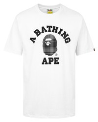 A Bathing Ape Bape Check College T Shirt