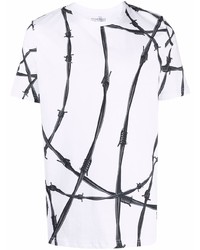 313 WORLDWIDE Barbed Wire Print T Shirt