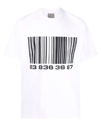 VTMNTS Barcode Print Short Sleeved T Shirt