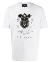 John Richmond Beaded Crest Cotton T Shirt