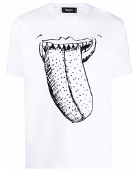 DSQUARED2 Beaded Tongue Cotton T Shirt