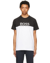 BOSS Black White Jacquard T Shirt