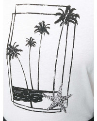 Saint Laurent Blackwhite Palm Tree Print T Shirt