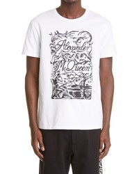 Alexander McQueen Blake Illustration Embroidered T Shirt
