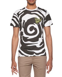 ELEVENPARIS Bless This Swirl Cotton Graphic Tee In White Swirl Aop At Nordstrom