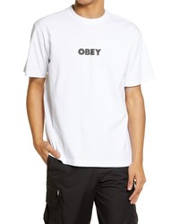 Obey Bold Ideals Logo Organic Cotton T Shirt