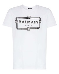Balmain Box Logo Crew Neck T Shirt
