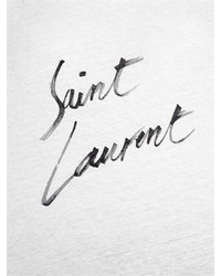Saint Laurent Boyfriend Fit Logo Print Jersey T Shirt