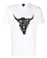 Just Cavalli Buffalo Skull T Shirt