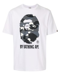 A Bathing Ape Camo Logo Print T Shirt