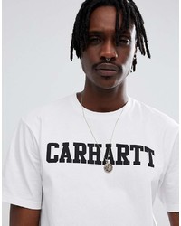 Carhartt Wip College T Shirt In White