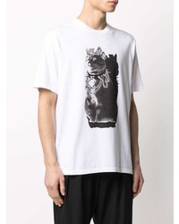 Undercover Cat Graphic Print T Shirt