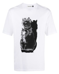 Undercover Cat Graphic Print T Shirt