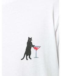 Saint Laurent Cat Print T Shirt