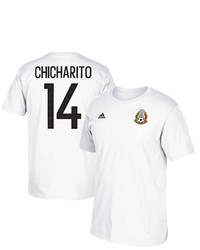 adidas Chicharito White Mexico National Team Federation Jersey Hook Player Name Number T Shirt